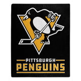 Pittsburgh Penguins Blanket 50x60 Raschel Interference Design - Team Fan Cave