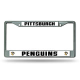 Pittsburgh Penguins License Plate Frame Chrome-0