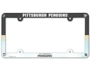 Pittsburgh Penguins License Plate Frame Plastic Full Color Style - Team Fan Cave