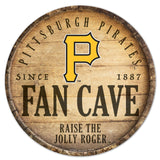 Pittsburgh Pirates Sign Wood 14 Inch Round Barrel Top Design - Special Order-0