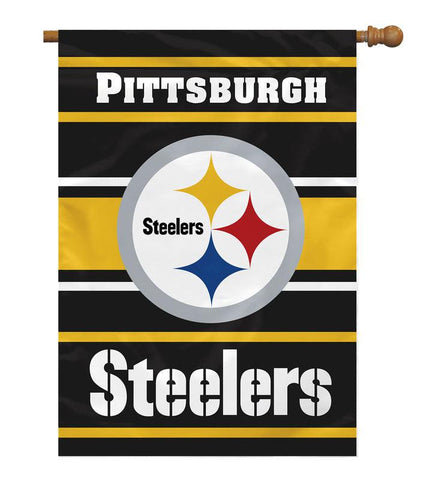 Pittsburgh Steelers Banner 28x40 House Flag Style 2 Sided - Special Order - Team Fan Cave