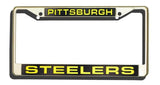 Pittsburgh Steelers License Plate Frame Laser Cut Chrome