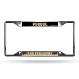 Purdue Boilermakers License Plate Frame Chrome EZ View - Team Fan Cave