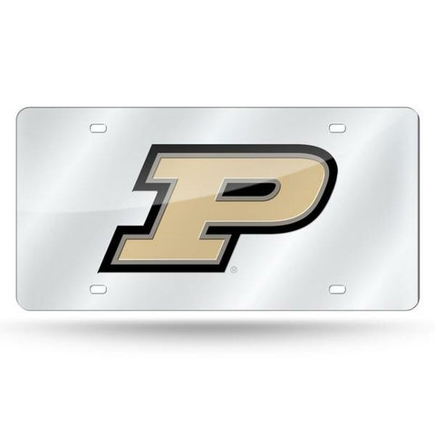 Purdue Boilermakers License Plate Laser Cut Silver