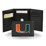 Miami Hurricanes Wallet Trifold Leather Embroidered-0
