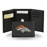 Denver Broncos Wallet Trifold Leather Embroidered-0