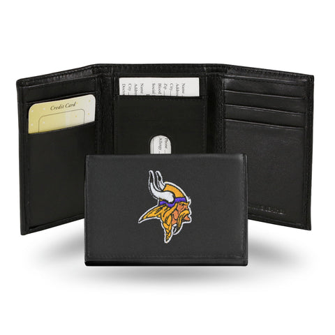 Minnesota Vikings Wallet Trifold Leather Embroidered-0