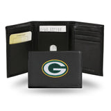 Green Bay Packers Wallet Trifold Leather Embroidered-0