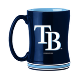 Tampa Bay Rays Coffee Mug 14oz Sculpted Relief Team Color-0