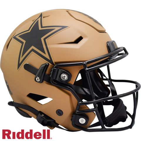 Dallas Cowboys Helmet Riddell Authentic Full Size SpeedFlex Style Salute To Service 2023-0