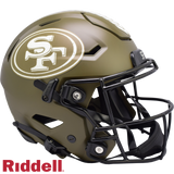 San Francisco 49ers Helmet Riddell Authentic Full Size SpeedFlex Style Salute To Service-0