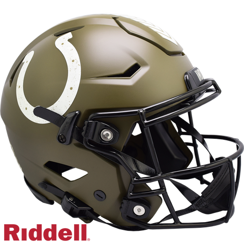 Indianapolis Colts Helmet Riddell Authentic Full Size SpeedFlex Style Salute To Service-0