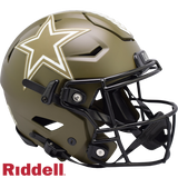 Dallas Cowboys Helmet Riddell Authentic Full Size SpeedFlex Style Salute To Service 2022-0