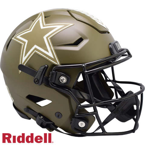 Dallas Cowboys Helmet Riddell Authentic Full Size SpeedFlex Style Salute To Service 2022-0