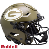 Green Bay Packers Helmet Riddell Authentic Full Size SpeedFlex Style Salute To Service-0