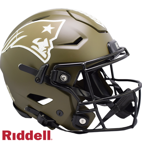 New England Patriots Helmet Riddell Authentic Full Size SpeedFlex Style Salute To Service-0