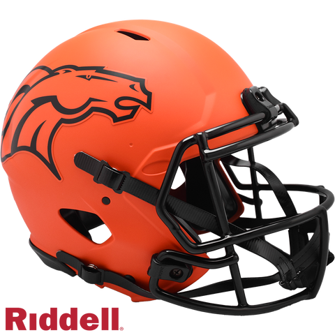 Denver Broncos Helmet Riddell Authentic Full Size Speed Style Rave Alternate-0
