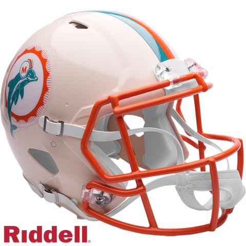 Miami Dolphins Helmet Riddell Authentic Full Size Speed Style Retro Collection-0