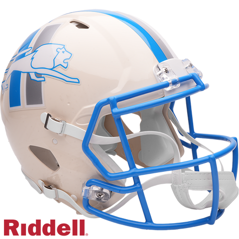 Detroit Lions Helmet Riddell Authentic Full Size Speed Style Retro Collection-0