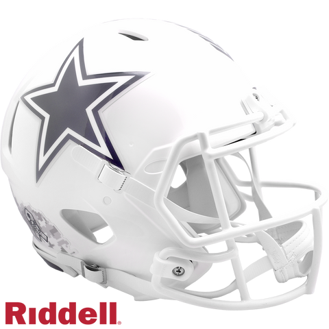 Dallas Cowboys Helmet Riddell Authentic Full Size Speed Style Salute To Service 2024-0