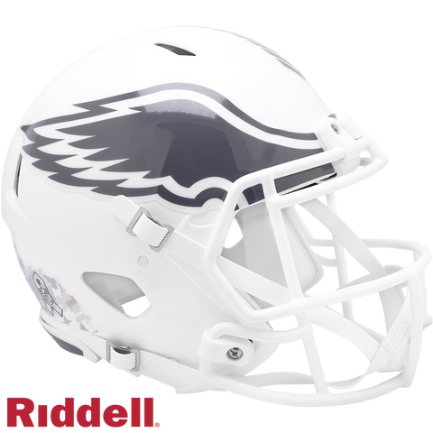 Philadelphia Eagles Helmet Riddell Authentic Full Size Speed Style Salute To Service 2024-0