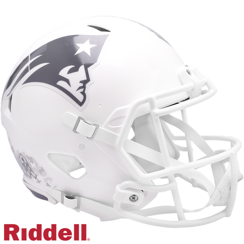 New England Patriots Helmet Riddell Authentic Full Size Speed Style Salute To Service 2024-0