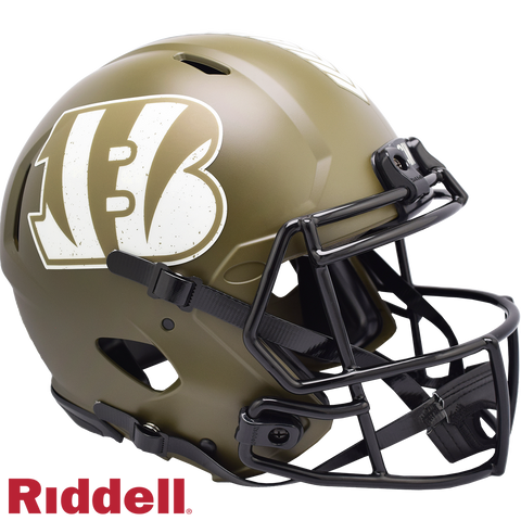 Cincinnati Bengals Helmet Riddell Authentic Full Size Speed Style Salute To Service 2022-0