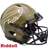 Buffalo Bills Helmet Riddell Authentic Full Size Speed Style Salute To Service 2022-0