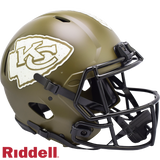 Kansas City Chiefs Helmet Riddell Authentic Full Size Speed Style Salute To Service 2022-0