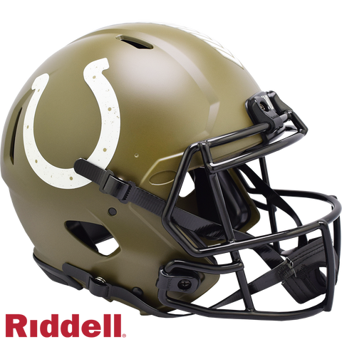 Indianapolis Colts Helmet Riddell Authentic Full Size Speed Style Salute To Service 2022-0