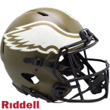 Philadelphia Eagles Helmet Riddell Authentic Full Size Speed Style Salute To Service 2022-0
