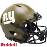 New York Giants Helmet Riddell Authentic Full Size Speed Style Salute To Service 2022-0