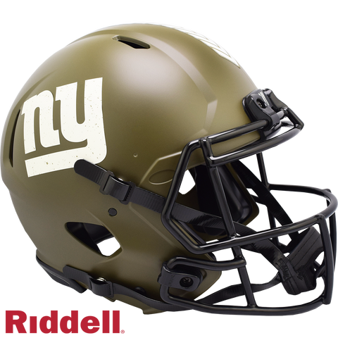 New York Giants Helmet Riddell Authentic Full Size Speed Style Salute To Service 2022-0