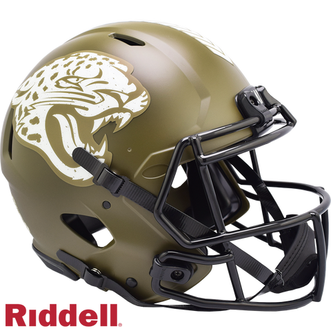 Jacksonville Jaguars Helmet Riddell Authentic Full Size Speed Style Salute To Service 2022-0