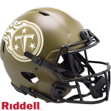 Tennessee Titans Helmet Riddell Authentic Full Size Speed Style Salute To Service 2022-0