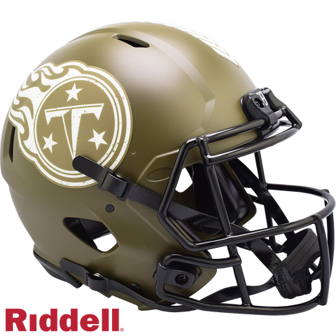 Tennessee Titans Helmet Riddell Authentic Full Size Speed Style Salute To Service 2022-0