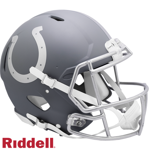 Indianapolis Colts Helmet Riddell Authentic Full Size Speed Style Slate Alternate-0