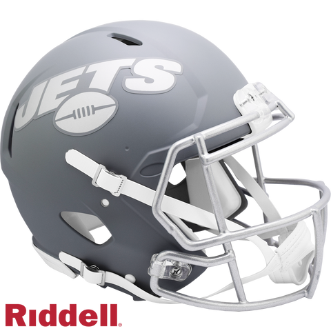 New York Jets Helmet Riddell Authentic Full Size Speed Style Slate Alternate-0