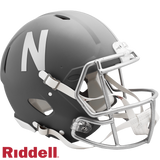Nebraska Cornhuskers Helmet Riddell Authentic Full Size Speed Style Slate Alternate-0
