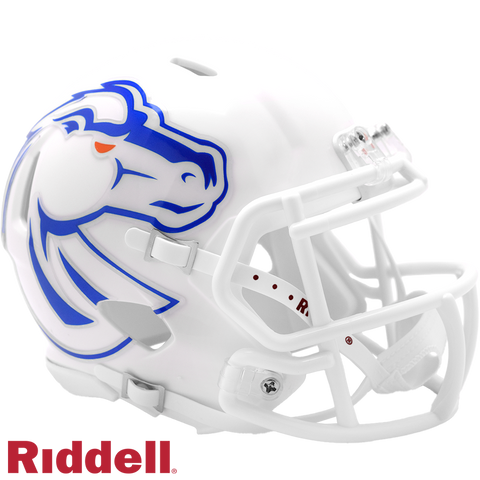 Boise State Broncos Helmet Riddell Replica Mini Speed Style White 2024-0
