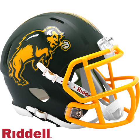 North Dakota State Bison Helmet Riddell Replica Mini Speed Style Harvest Design-0