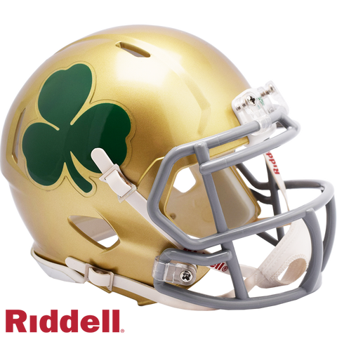 Notre Dame Fighting Irish Helmet Riddell Replica Mini Speed Style Shamrock-0