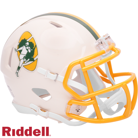 Green Bay Packers Helmet Riddell Replica Full Size Speed Style Retro Collection-0
