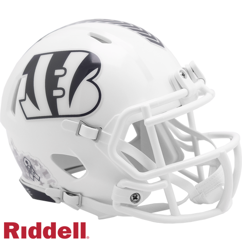 Cincinnati Bengals Helmet Riddell Replica Mini Speed Style Salute To Service 2024-0