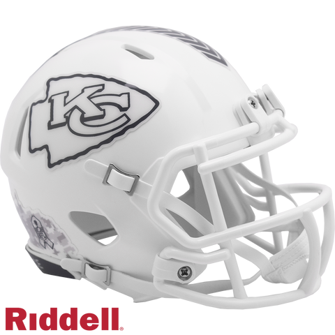 Kansas City Chiefs Helmet Riddell Replica Mini Speed Style Salute To Service 2024-0