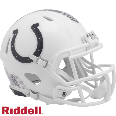 Indianapolis Colts Helmet Riddell Replica Mini Speed Style Salute To Service 2024-0