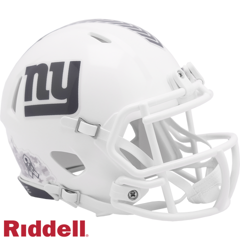 New York Giants Helmet Riddell Replica Mini Speed Style Salute To Service 2024-0