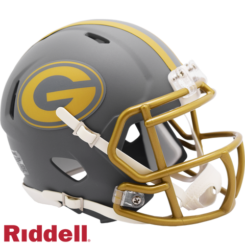 Green Bay Packers Helmet Riddell Replica Mini Speed Style Slate Alternate-0