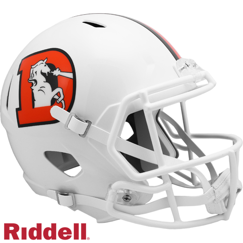 Denver Broncos Helmet Riddell Replica Full Size Speed Style On-Field Alternate 2023 Snowcapped-0