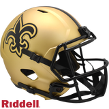New Orleans Saints Helmet Riddell Replica Full Size Speed Style Rave Alternate-0